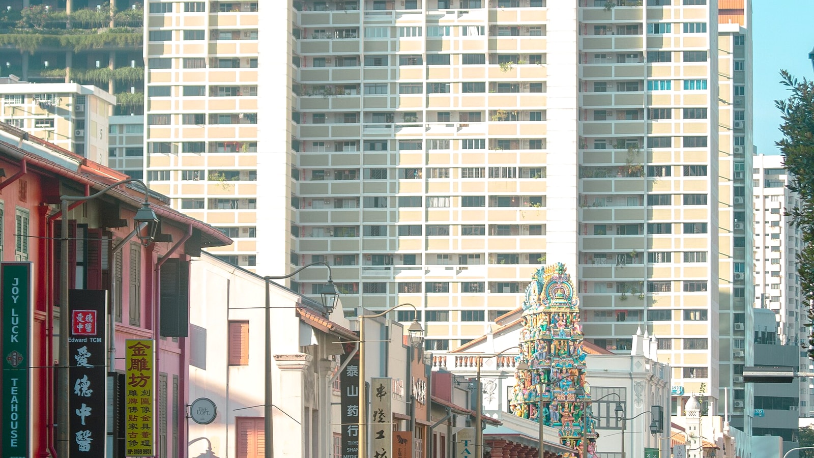 Evening road near Kampong Bahru with distant block lights