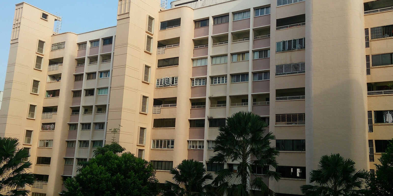 Simei estate blocks in morning light